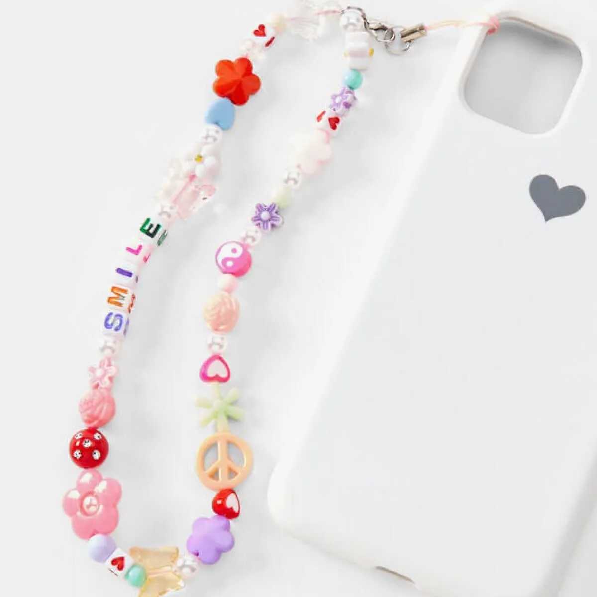 Multicolored Beaded Phone Strap